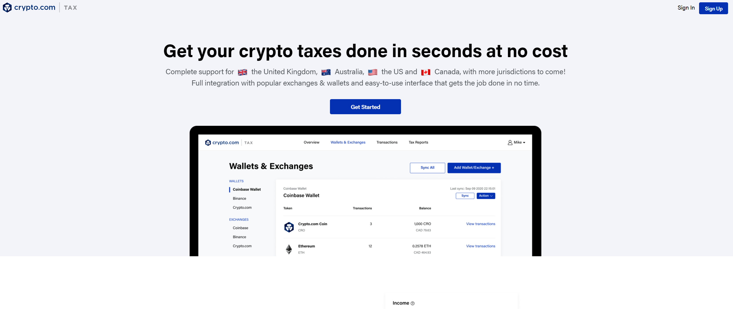 Crypto Tax Homepage