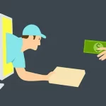 delivery person making money