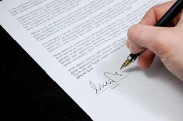 legal paper signing