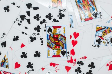 set of playing cards black jack