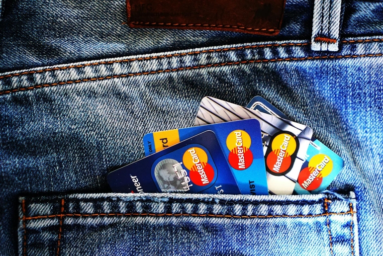 credit cards in the back pocket