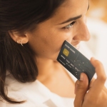 woman with a credit card