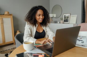 student using a laptop